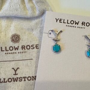 Kendra Scott Silver & Turquoise earrings-Dutton- inspired by Yellowstone